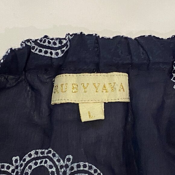 Ruby Yaya Maxi Dress Womens Size L Sleeveless Embellished Tiered Boho Flowy - Picture 8 of 9